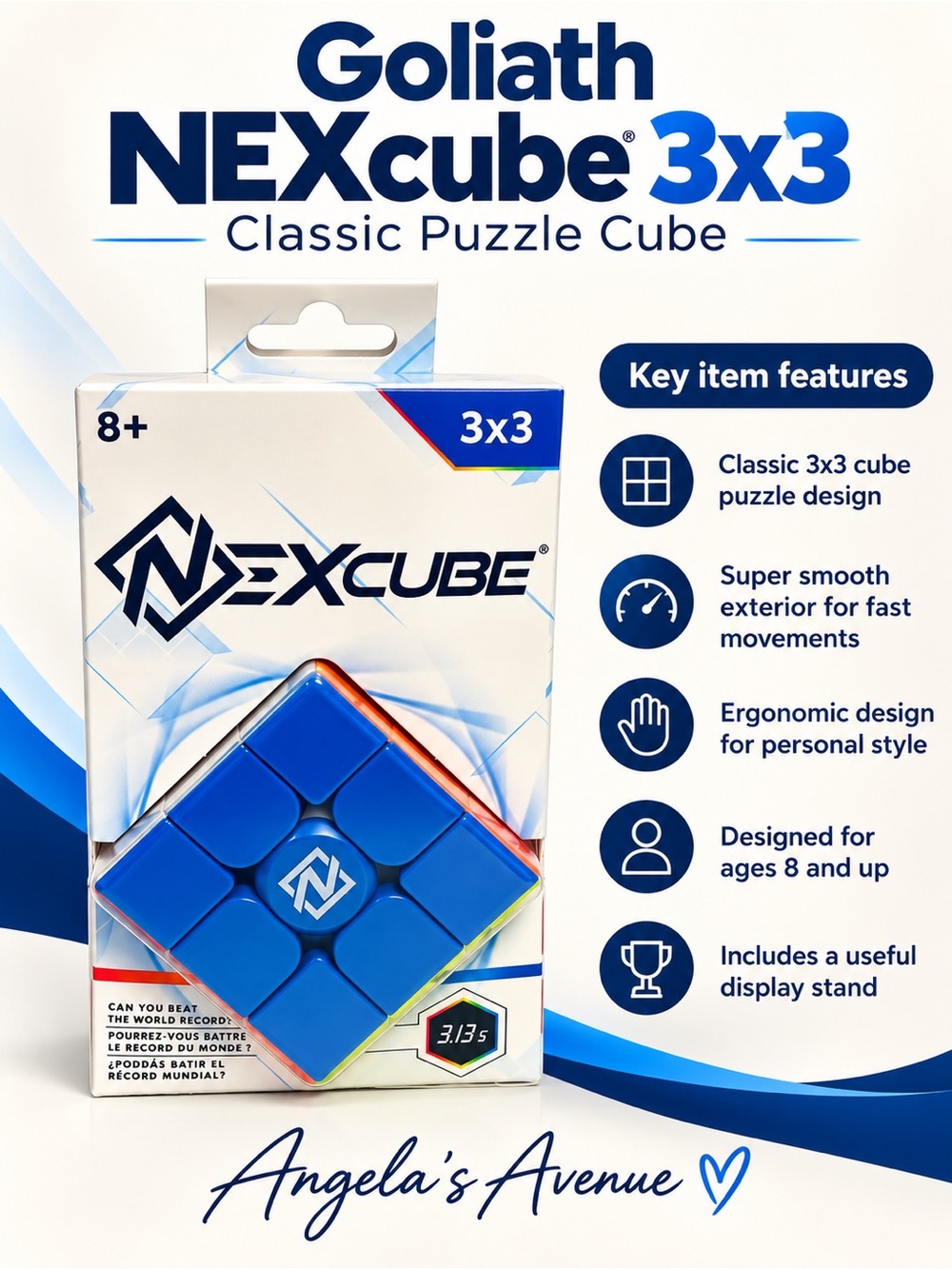 Goliath NEXcube 3x3 Classic Puzzle Cube NEW